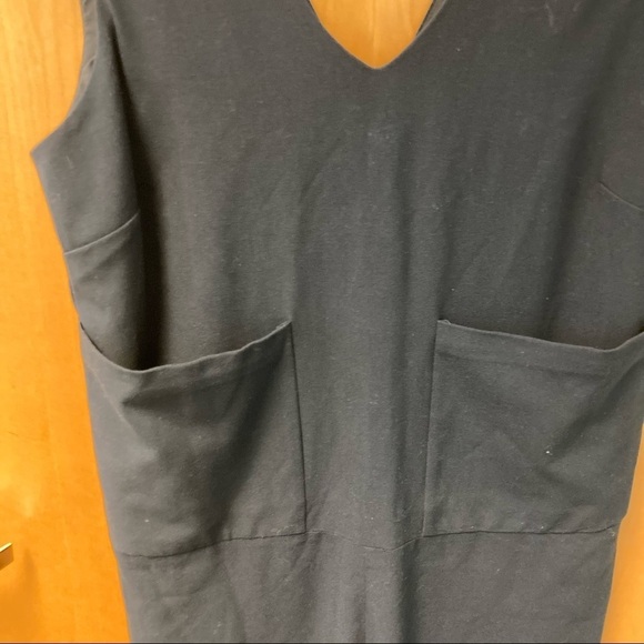 𝅺OAK + FORT Sz XS Navy Jumpsuit With Front & Back Pocket Straight Leg Oversized - Picture 2 of 8